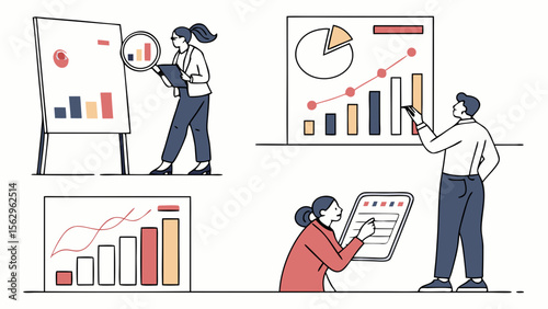 business man and graph