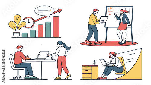 vector illustration of a business man