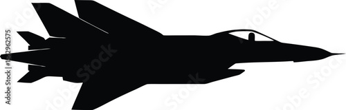fighter aircraft  black silhouette vector,fighter plane icon illustration