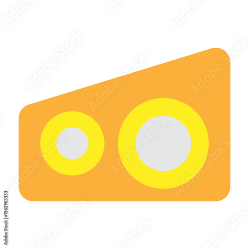 Car Headlight Vector Flat Icon Design