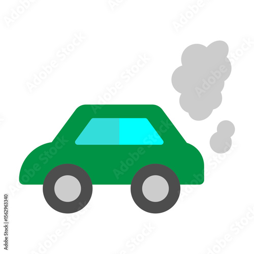 Fumes from Engine Vector Flat Icon Design
