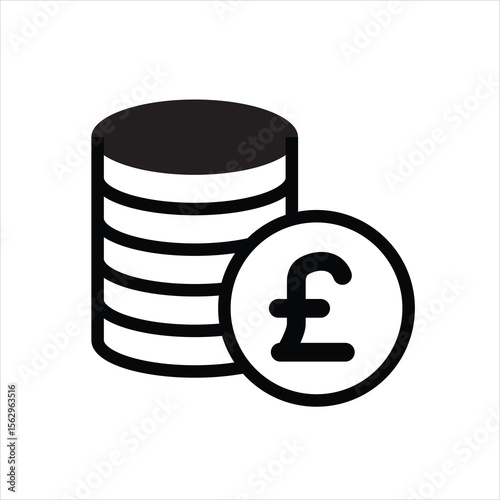 Pound Sterling Coins Currency Finance Icon