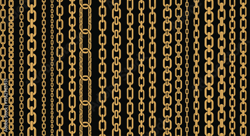 Interconnectedness and Strength A Visual Exploration of Metallic Chains in Various Styles and Patterns