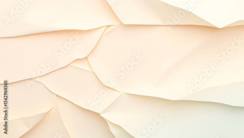 Minimalist Abstract Background with Light Beige Paper Folds, Modern Beige Tones and Subtle Paper Texture for Artistic Backdrop