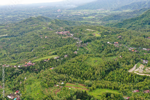 Forest-Covered Hills of North Bali Landscape