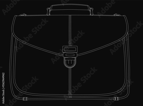 Black briefcase with a sleek, modern design, featuring a durable leather-like texture and a sturdy top handle for easy carrying. The bag includes a zipper closure and multiple pockets for organized.