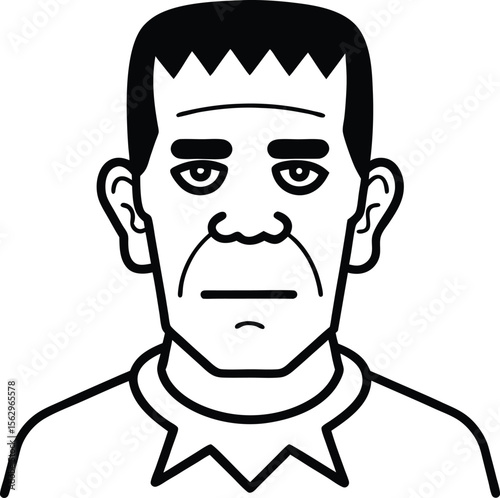 Frankenstein's Monster A Classic Horror Illustration