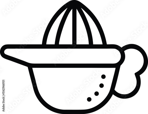 Vector art of a simple citrus juicer, isolated on white background