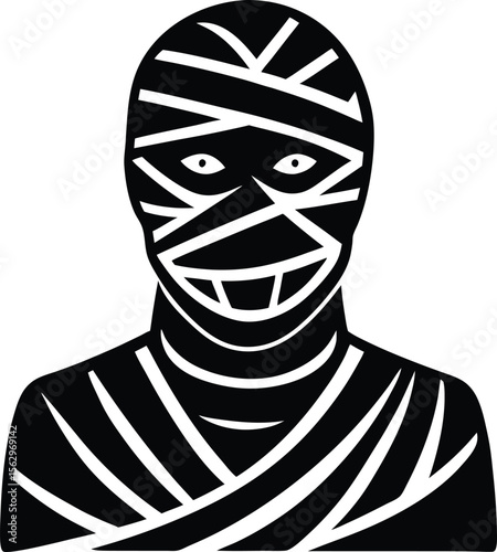 Mysterious Mummy Illustration Ancient Egypt, Halloween Costume, Horror Icon