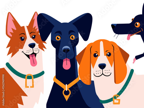  create stylish designer gif showing funny faces of different cat and dog breeds cute and scary