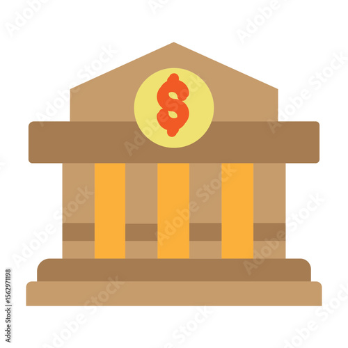 Bank Vector Flat Icon Design