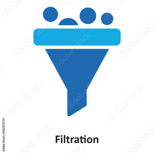 Filtration Vector Icon which can easily modify or edit
