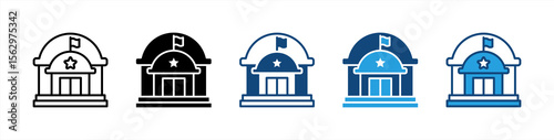 Legislative icon set multiple style collection