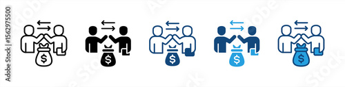 Lobbying icon set multiple style collection