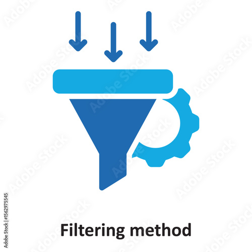 Filtering method Vector Icon which can easily modify or edit