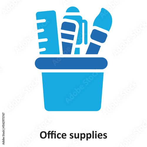 Office supplies Vector Icon which can easily modify or edit