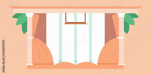 Serene Window Seat Design Peachy Hues and Tranquil Views