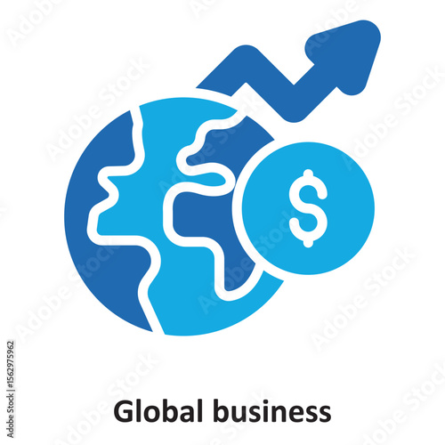Global business Vector Icon which can easily modify or edit