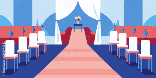 Elegant Wedding Ceremony Venue Rows of Chairs Await Your Special Day
