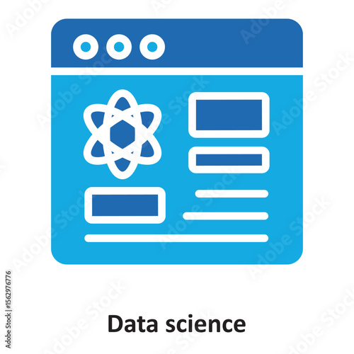 Data science Vector Icon which can easily modify or edit