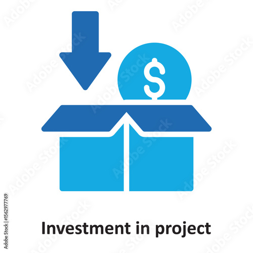 Investment in project Vector Icon which can easily modify or edit
