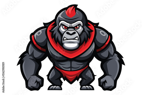 Cheerful cartoon monkey wearing number one jersey holds and displays a bright yellow banana