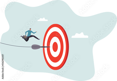 Challenge to overcome difficulty and achieve business target, risk management or strategy and skill to win and success.character for design.