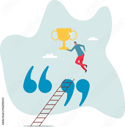 Motivation and inspiration quote to motivate employee to achieve success, personal development coaching,character for design.
