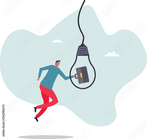 Business risk or challenge, mistake or failure, bad and stupid idea or self sabotage, business trap and pitfall.character for design.