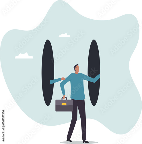 .Ambition and motivation to keep pushing yourself to overcome difficulty, encouragement, attitude to be success .character for design.