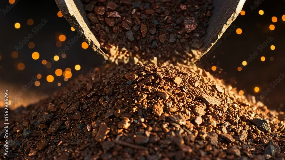 Mining material pile