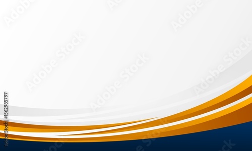 Modern Business Wave Border Background - Corporate Design Template