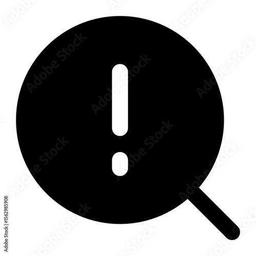 warning search icon for illustration