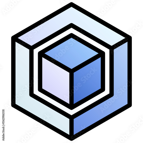 Module. Editable vector icon, coloured with outlined stroke.
