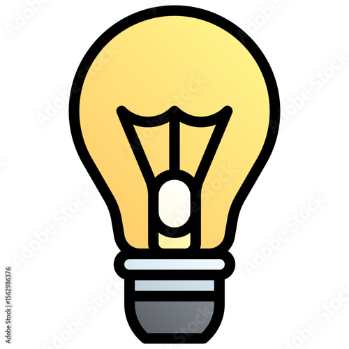 Idea. Editable vector icon, coloured with outlined stroke.