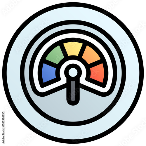 Performance. Editable vector icon, coloured with outlined stroke.