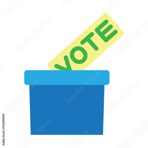 Voting Box Vector Flat Icon Design
