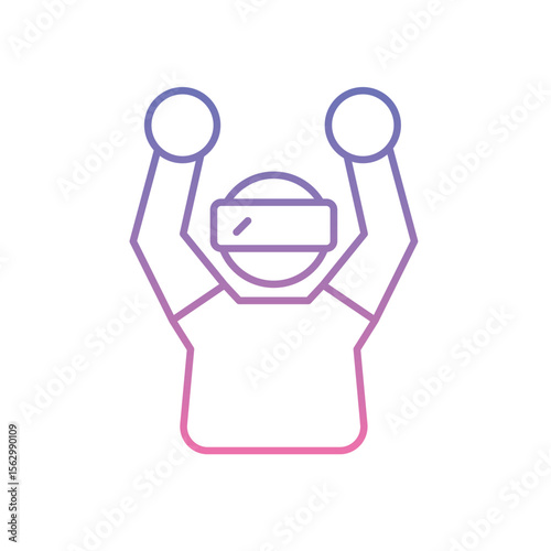VR Ride Icon vector stock illustration