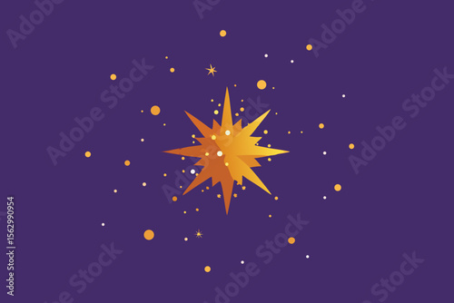 Here are a few options for your image description, keeping it concise and without a colon or external links:

Option 1: A bright, starry night sky with a festive Christmas star, perfect for holiday ce