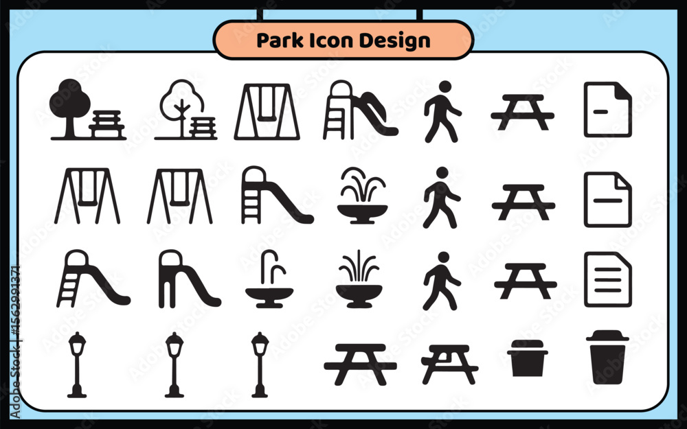 Fototapeta premium Park icon design template
