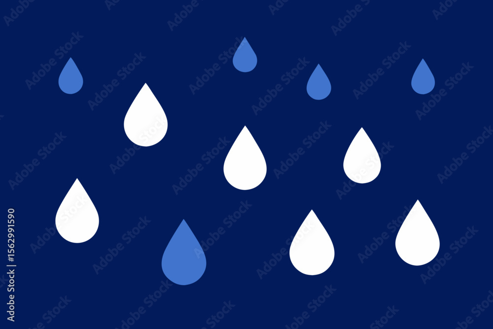 Blue background with vector water drops, a symbol of nature's wet design Blue background with vector water drops, a symbol of nature's wet design