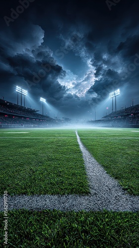 Empty stadium at night