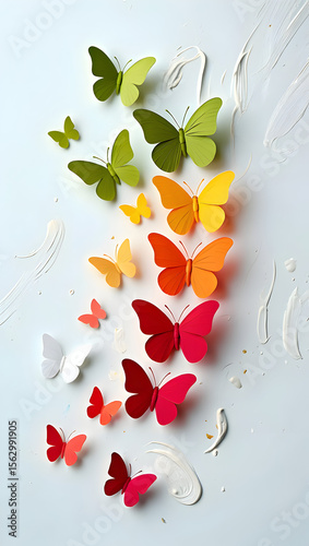 A vibrant butterfly alights on a red rose, its delicate wings a splash of color in the bright summer garden