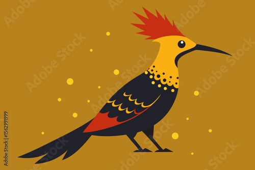 Vector illustration of a wild bird flying with outstretched wings or a baby bird in a nest, perfect for nature and animal designs