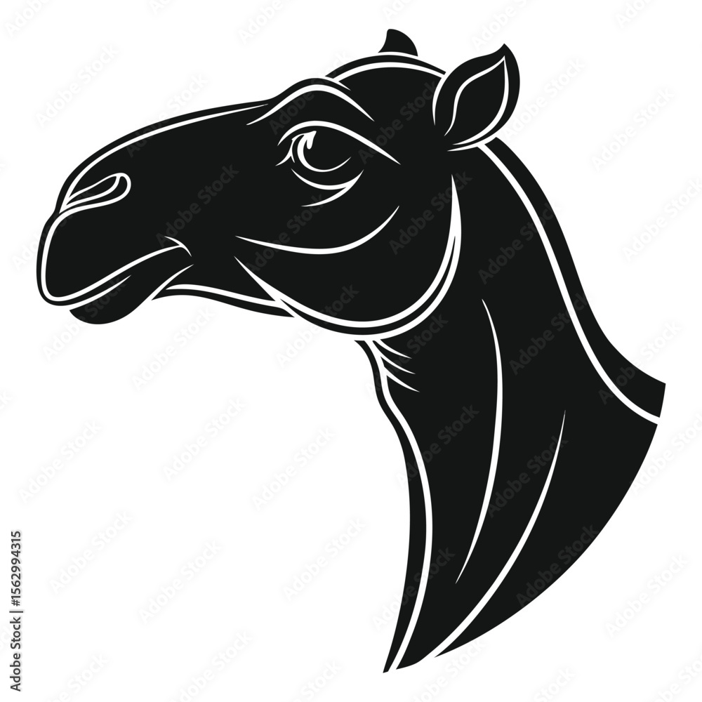 Obraz premium Dune Watcher The Bold Silhouette of a Camel