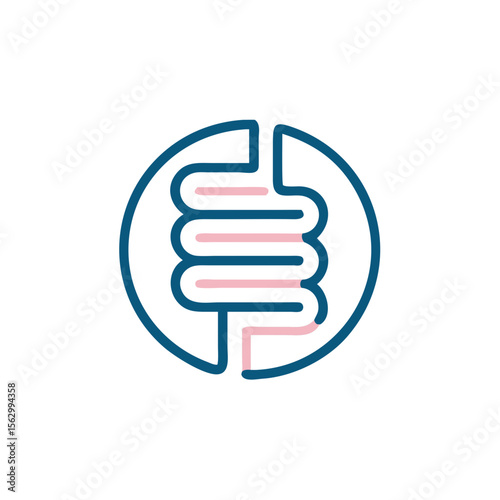 Healthy digestion logo, vector icon Illustration,