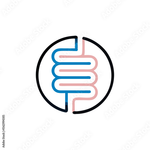 Healthy digestion logo, vector icon Illustration,