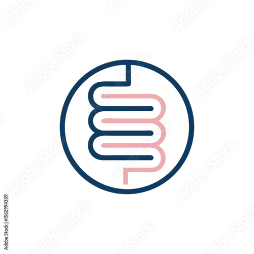 Healthy digestion logo, vector icon Illustration,