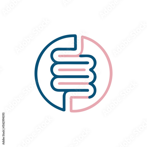 Healthy digestion logo, vector icon Illustration,