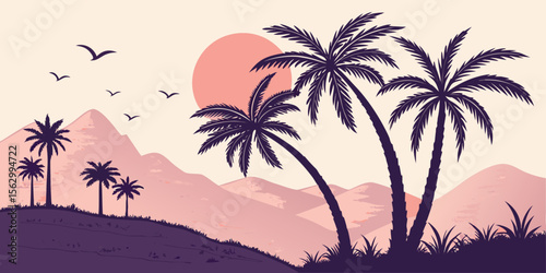 palm trees on the beach